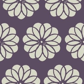 flower design with purple background - medium size