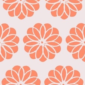 Orange flower design - medium size