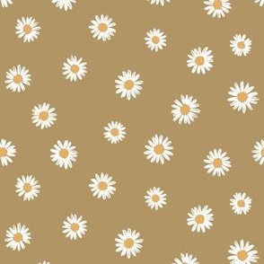 medium // Daisies on antelope green