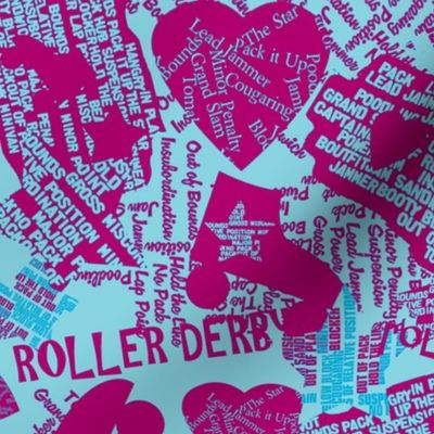 Do You Speak Roller Derby? - Blue/Fuschia