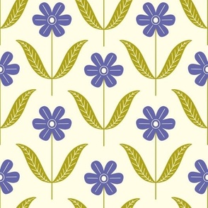 Spring Folksy Flowers - Periwinkle