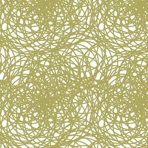 Dizzy gold wire smudge like ink on white geometric different pattern