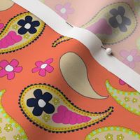 Paisley Pansy in Papaya