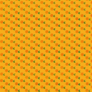 Block print oranges - Small scale