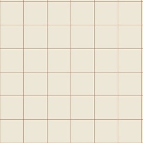 grid - beige and terracotta 