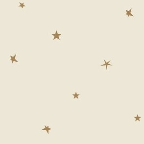 stars - peanut and beige 