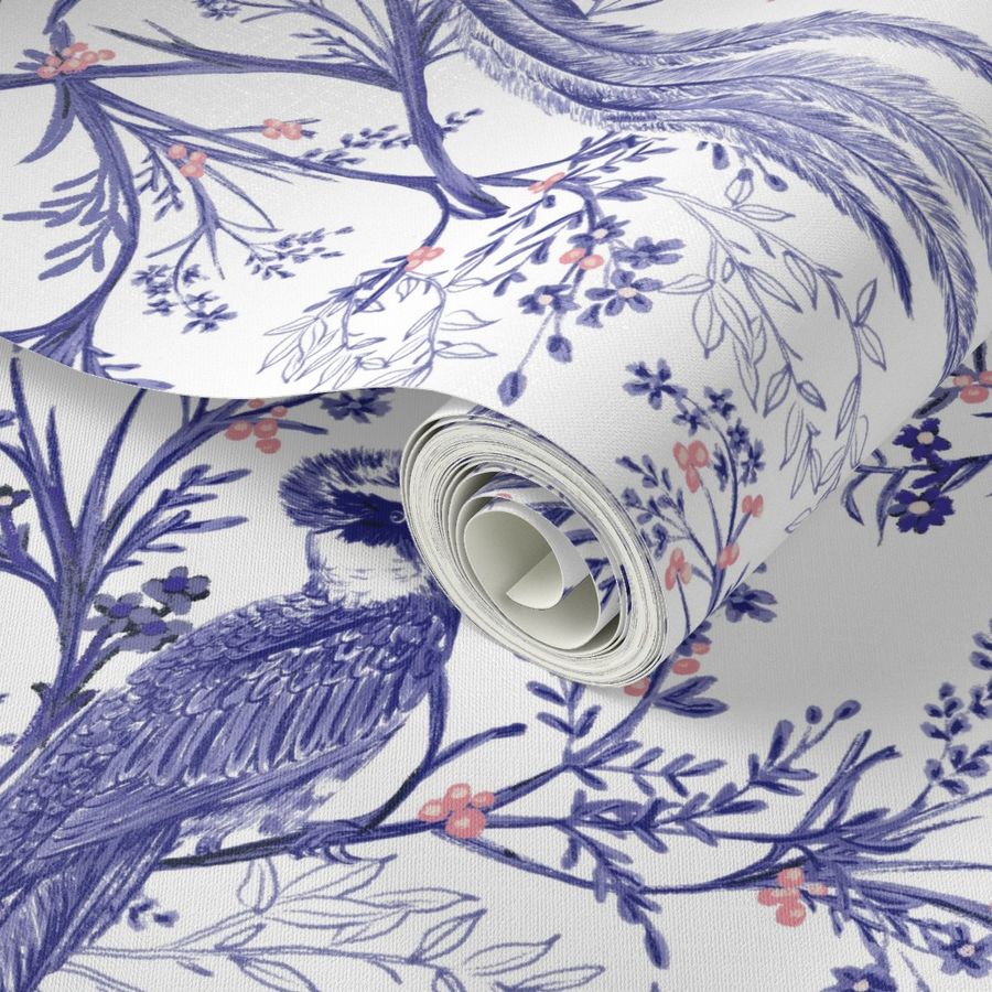 Chinoiserie Very Peri Bird