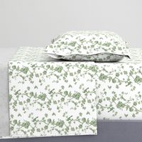 Betsy chinoiserie trees green and white small scale