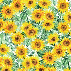Watercolor Sunflower Floral