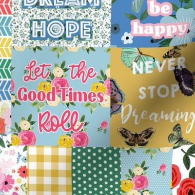 21"x36" Love and Positive Quotes Quilt