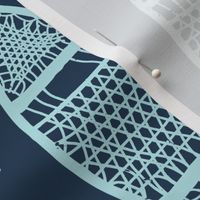 Snowshoes Block Print Pattern