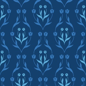 Tulips on Blue Medium