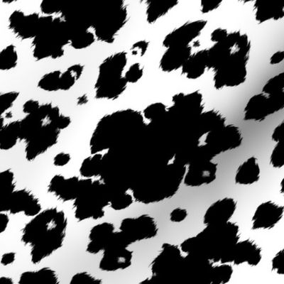 Cow Hide Black White Small