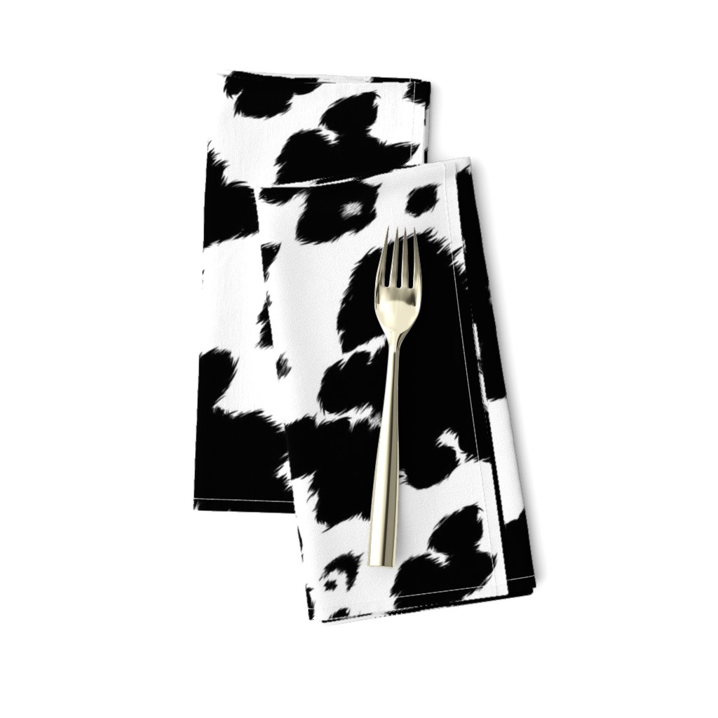 Cow Hide Medium Black White