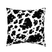 Cow Hide Medium Black White