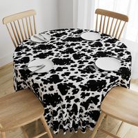 Cow Hide Medium Black White