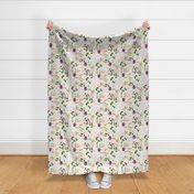 12" Repeat You Are Beautiful Floral Quote Pattern | Light Gray MK001