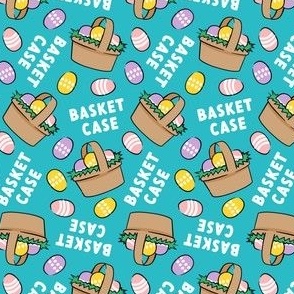 Basket Case - Easter basket and eggs - blue - LAD22