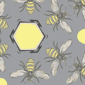 Beneficial Bumblebees & Hexagonal Honeycombs - Light