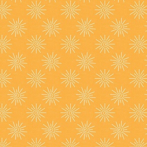 Textured yellow and white sun pattern