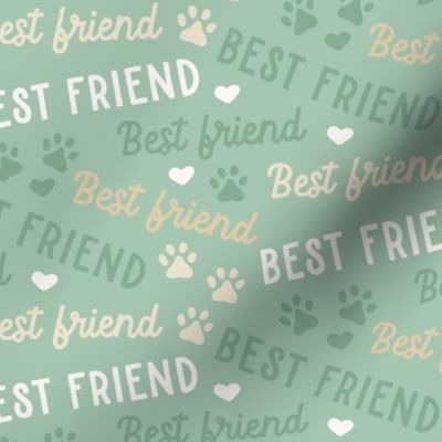 Best friend text puppy green version
