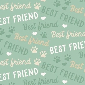 Best friend text puppy green version