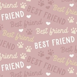 Best friend text puppy pink version
