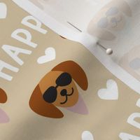 Cute happy dog dachshund with summer sunglasses