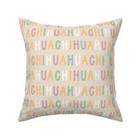 Chihuahua colourful text letters
