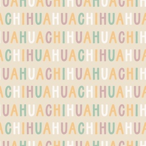 Chihuahua colourful text letters