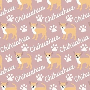 Cute Chihuahua pink text letters