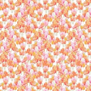 2022 Spring Summer - Pink and Yellow Tulip Festival on White MINI