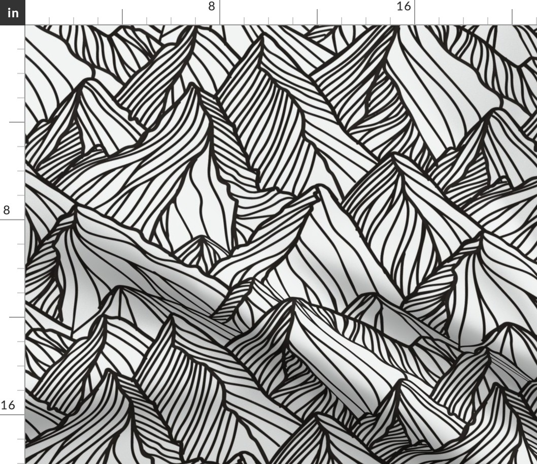 glacier hills -  line contour pattern 