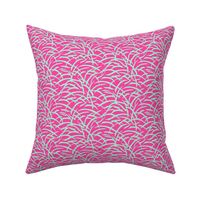 Jungle Grasses - Mint on Hot Pink - 8" Repeat