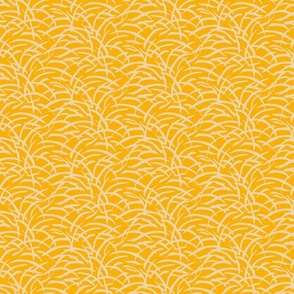 Jungle Grasses - Sand on Marigold - 8" Repeat