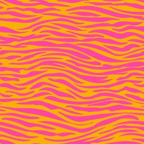 Tiger Stripes - Hot Pink on Marigold