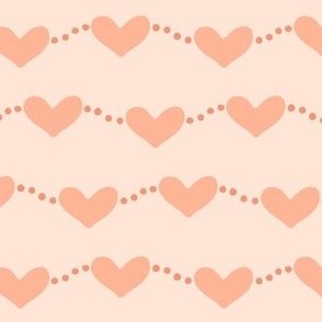 Heart Garland // Coral Pink on Pink