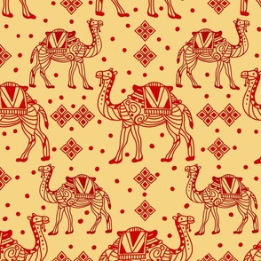  Camel Safari block print
