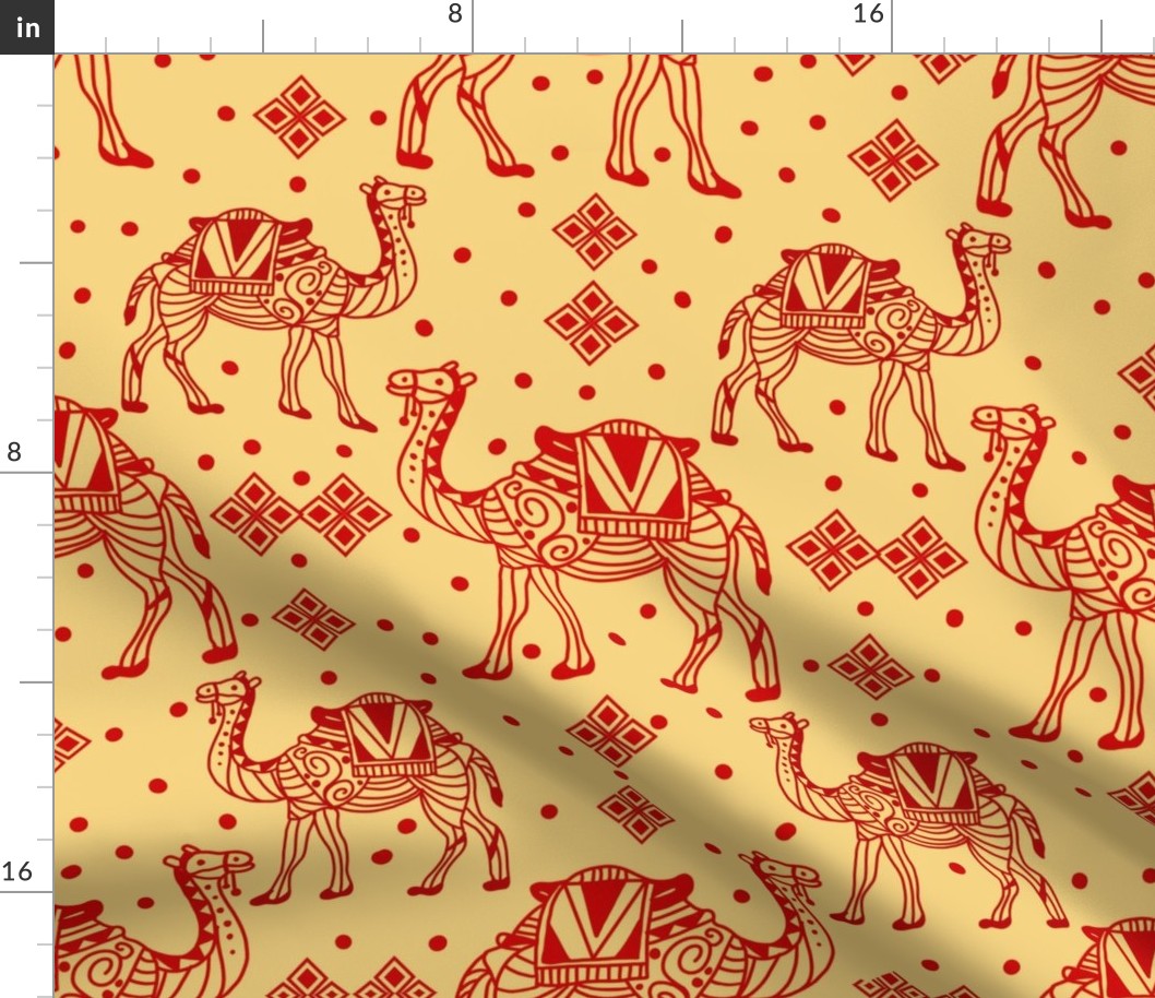  Camel Safari block print