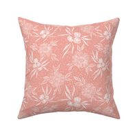 Watercolor loose floral daisy dusty pink