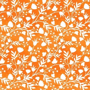 Floral Block Print - Orange