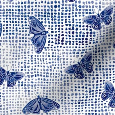 Blue Butterflies on Block Dots