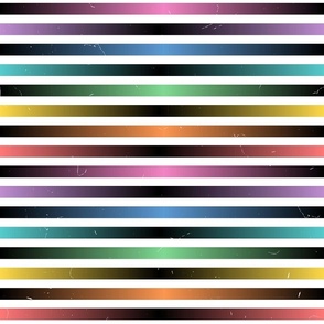 Retro Rainbow Punk Stripes