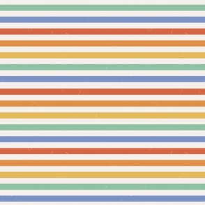 Retro Rainbow Neutral Check Stripes