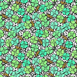 ST PATRICKS CLOVER-LEOPARD