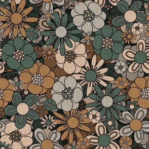 70S FLORAL-GREEN