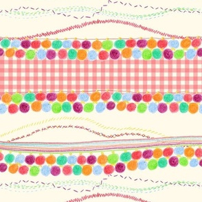 Pom Pom Beads Border pattern vol.2
