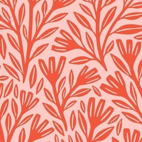 Blodyn Floral | Large Scale | Red Pink