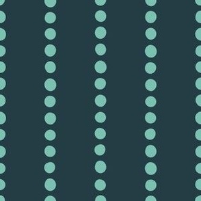 Dotty Stripe | Medium Scale | Navy Teal