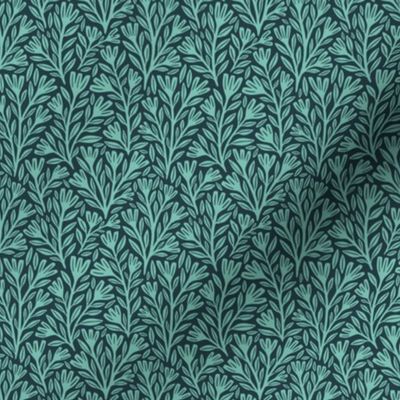 Blodyn Floral | Small Scale | Teal